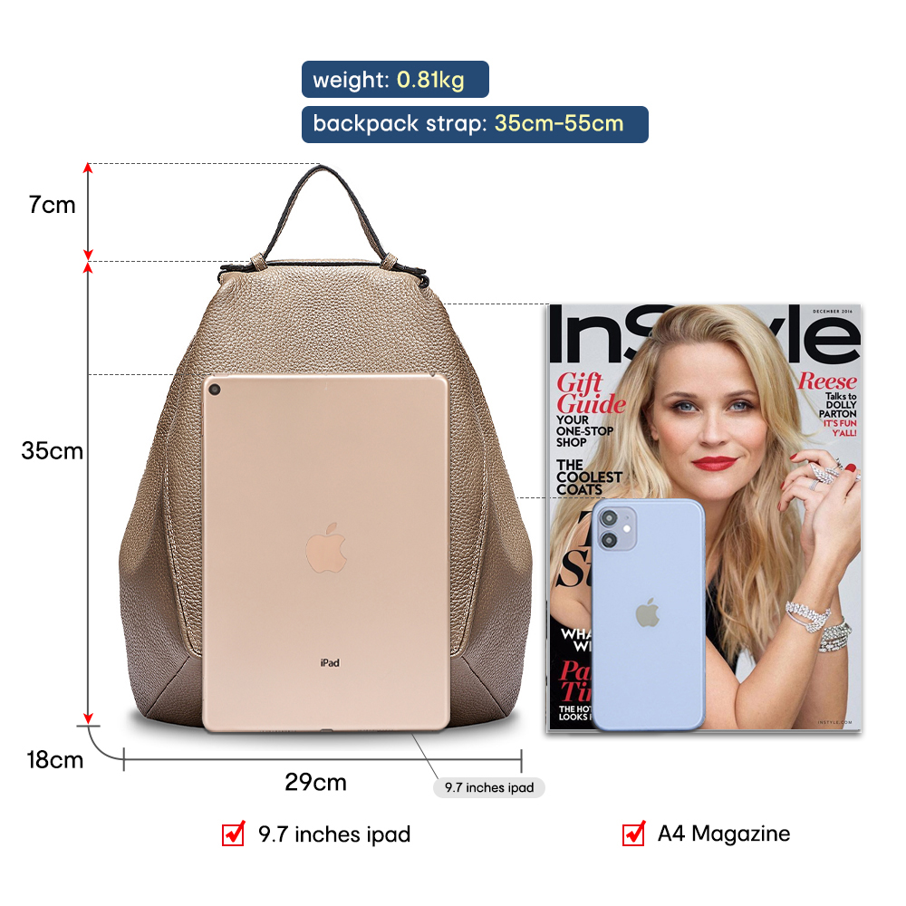 Zency Women 100% Genuine Leath - đánh giá và giá Leather Backpack Vintage