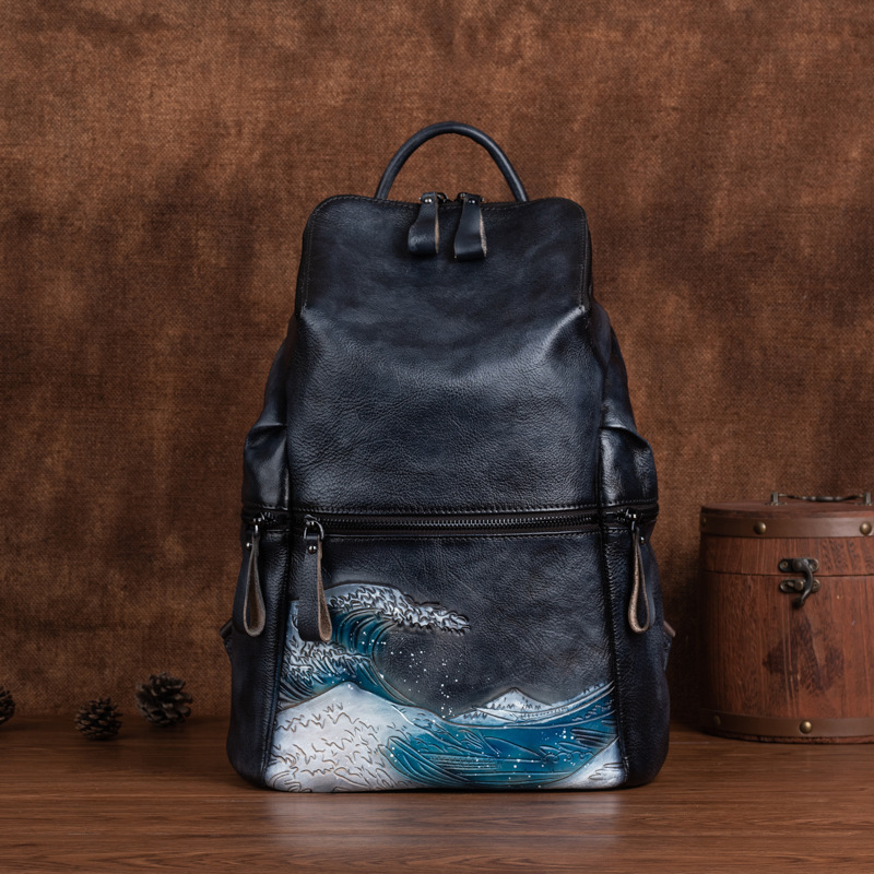 Johnature Nữ Da Thật Dung Tích - đánh giá và giá Leather Backpack Vintage