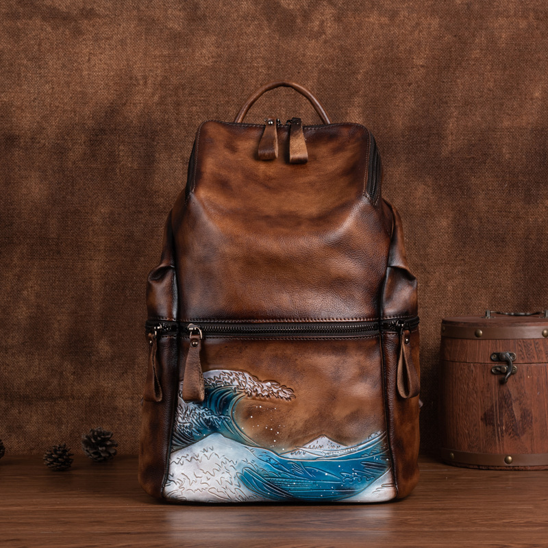 Johnature Nữ Da Thật Dung Tích - đánh giá và giá Leather Backpack Vintage